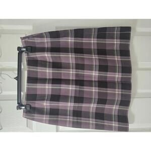 Nine & Company Purple Plaid Skirt Size 8